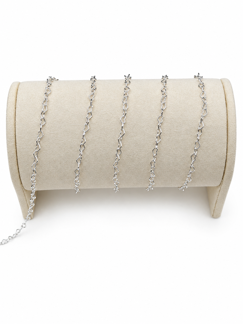 2.8mm Sterling Silver Heart Chain