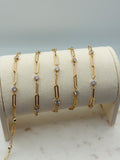 14K Gold-Filled 2:1 Paperclip CZ Chain