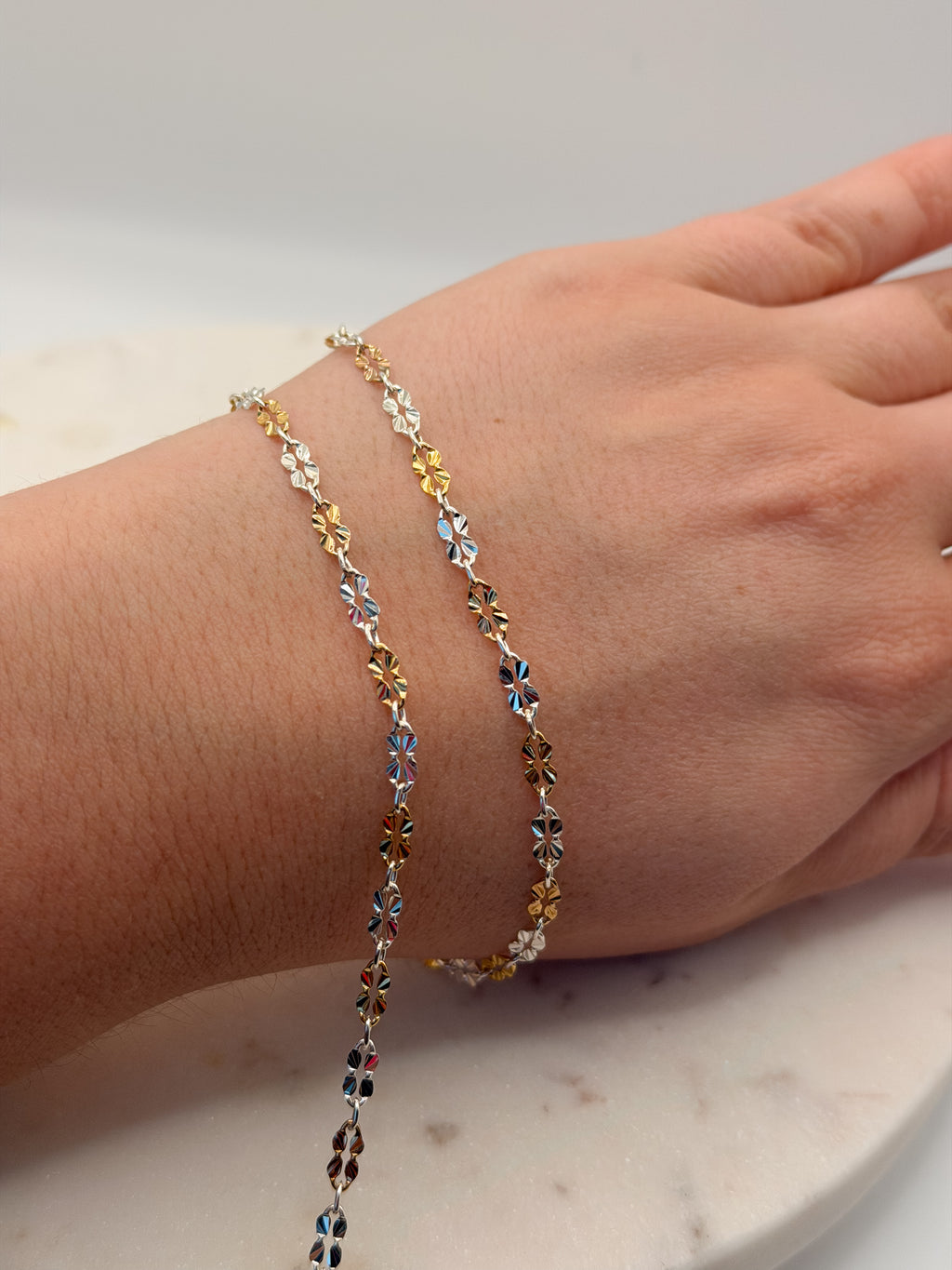 14K Gold-Filled / Sterling Silver Starburst Chain