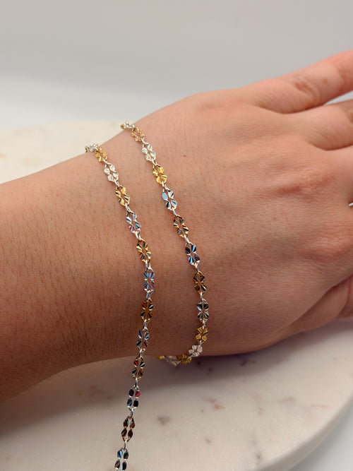 14K Gold-Filled / Sterling Silver Starburst Chain