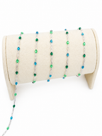 Sterling Silver Starburst Enamel Chain - Emerald Isle
