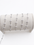 Sterling Silver Clover Bar Chain