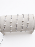 Sterling Silver Clover Bar Chain