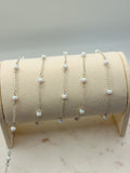 Sterling Silver 4mm White Opal Rolo Chain