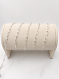 3mm Sterling Silver Textured Paperclip Chain