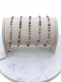 Stainless Steel Beaded Chain - Lilac Dreams