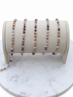 Stainless Steel Beaded Chain - Lilac Dreams