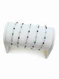 14K Gold-Filled Starburst Enamel Chain - Ocean Sapphire
