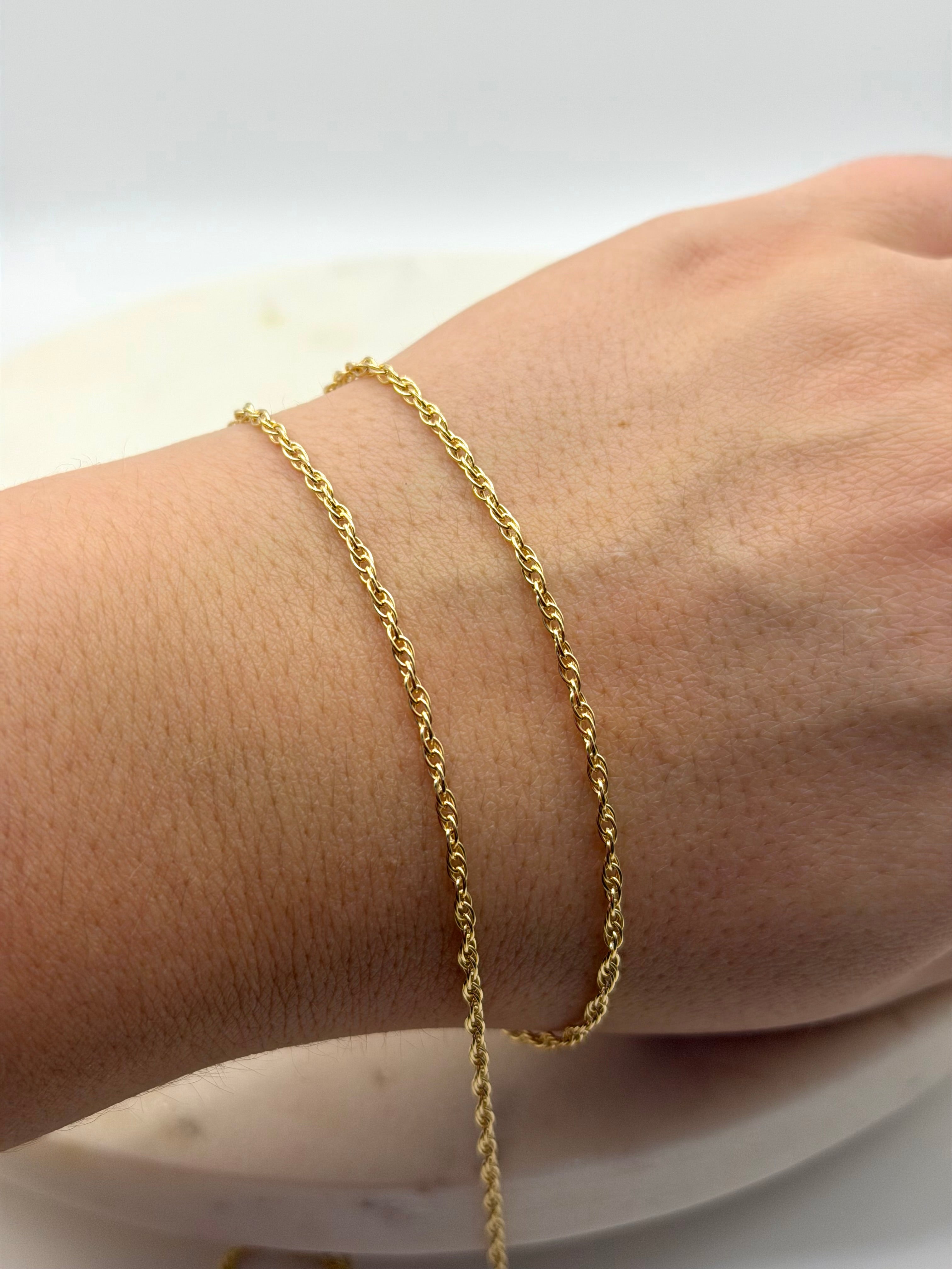 2mm 14K Gold-Filled Rope Chain