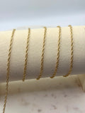 2mm 14K Gold-Filled Rope Chain