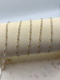 2.7mm Mixed Metals Sterling Silver / Gold-Filled Figaro Chain