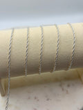 2mm Sterling Silver Rope Chain