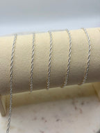 2mm Sterling Silver Rope Chain