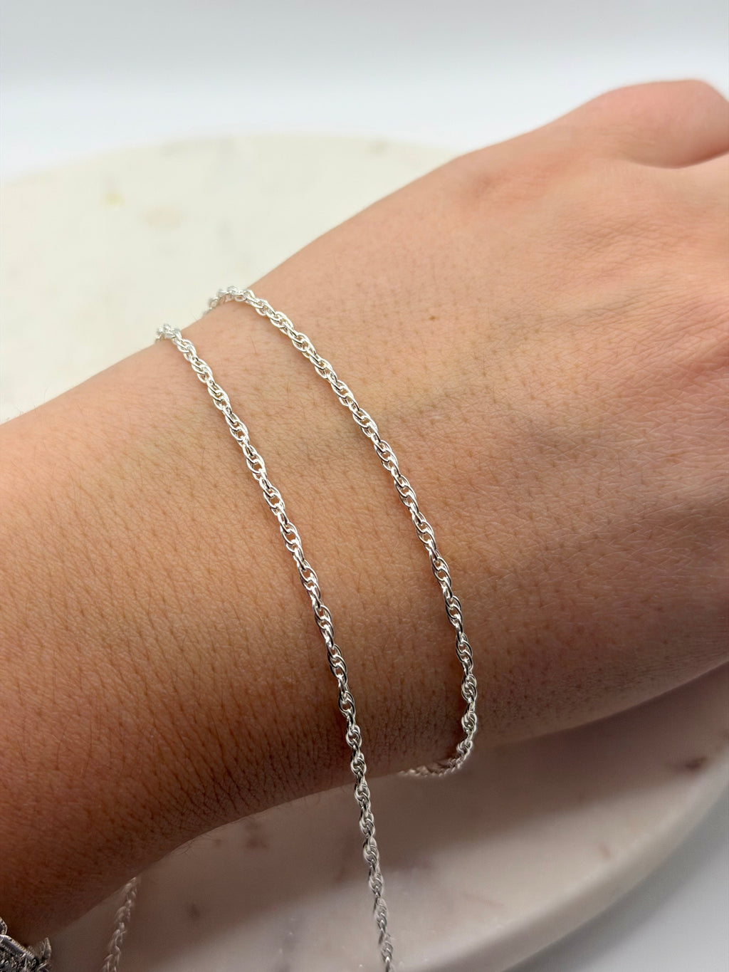 2mm Sterling Silver Rope Chain