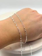 2.5mm Sterling Silver Starburst to Paperclip Chain